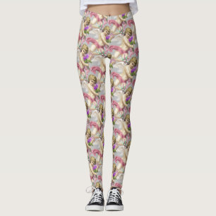 Grått Rosa Cherubs Leggings