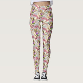 Grått Rosa Cherubs Leggings