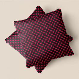 GRÅTT & ROSA CHIC POLKA DOTS KUDDE