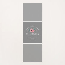 Grått & Rosa Monogram Bästa Mamma någonsin Personl