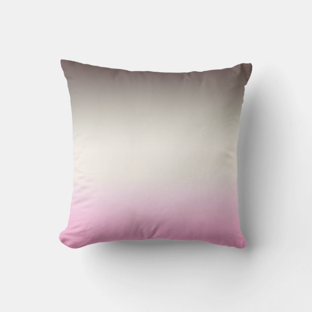 Grått rosa Ombre Kudde (Framsida)