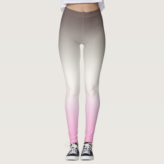 Grått rosa Ombre Leggings (Framsida)