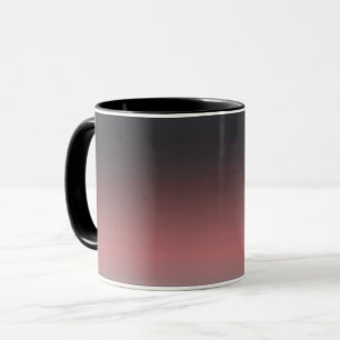 Grått, rosa, svart gradient, Ombre. Mugg