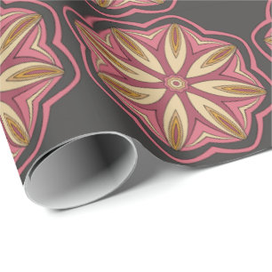 Grått & Rosa Wrapping Papper Presentpapper