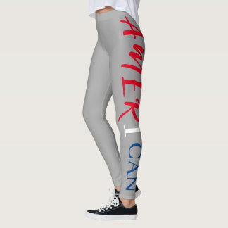 Grått Rött vitt blått Black Woman African America Leggings
