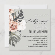 GRÅTT RUST MONSTERA FLORA EFTER BRÖLLOP