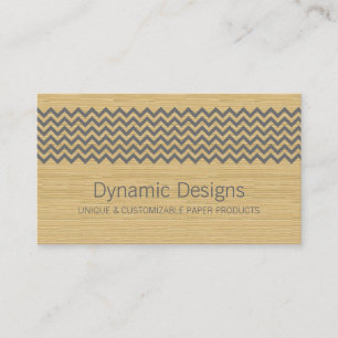 Grått Rustic Chevron-Affärskort Visitkort