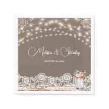 Grått Rustic Snöre String Light Mason Burk Bröllop