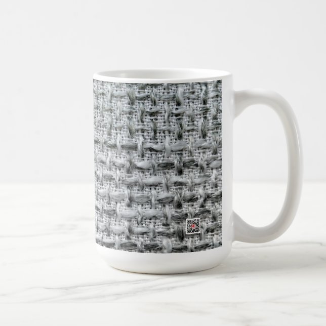 Grått säckvävstyg kaffemugg (Höger)