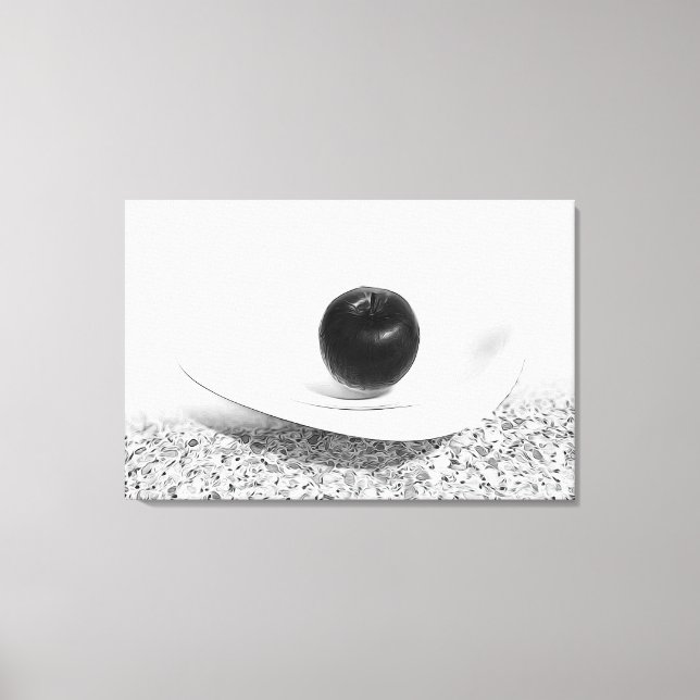 Grått-sadeläpple Canvastryck (Framsida)