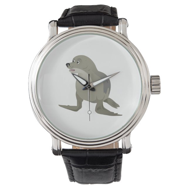 Grått Seal Armbandsur (Framsida)