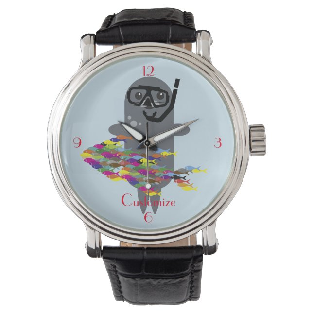 Grått Seal Thunder_Cove Armbandsur (Framsida)