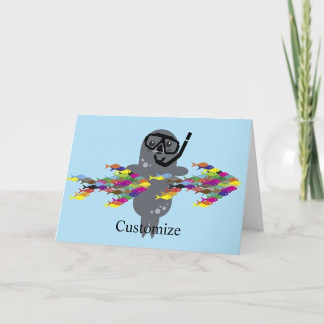 Grått Seal Thunder_Cove Kort (Framsida)