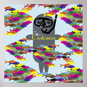 Grått Seal Thunder_Cove Poster