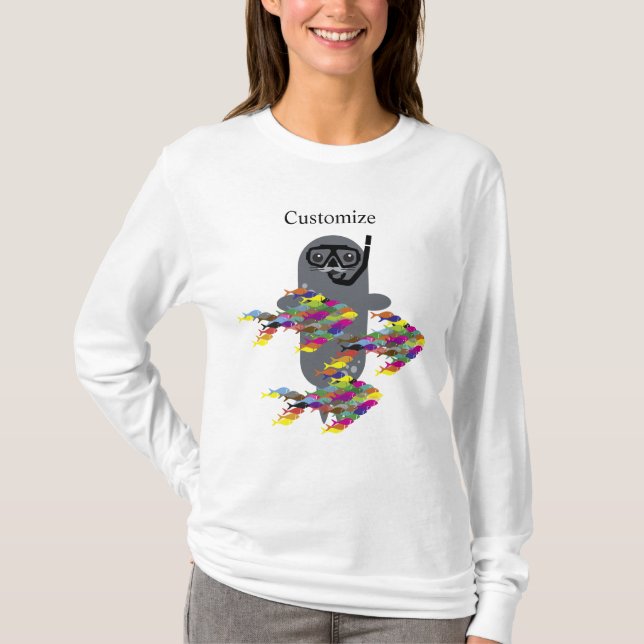 Grått Seal Thunder_Cove  T Shirt (Framsida)