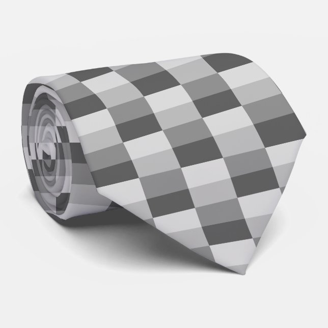 Grått Shades Färg block Slips (Rullad)