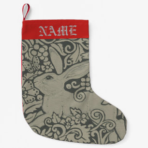 Grått Shades Rabbit-Personligen för julklapp Liten Julstrumpa