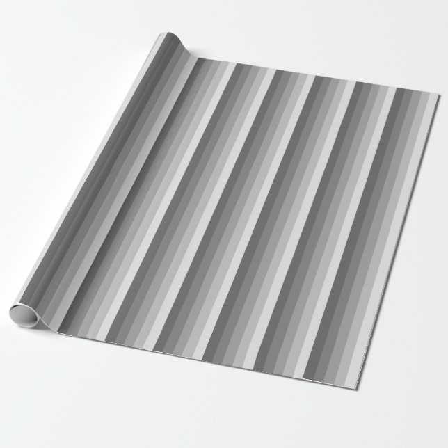 Grått Shadow rand Presentpapper (Utrullad)