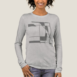 Grått Shapes Linjer MCM-inspirerad geometrisk Abst T Shirt