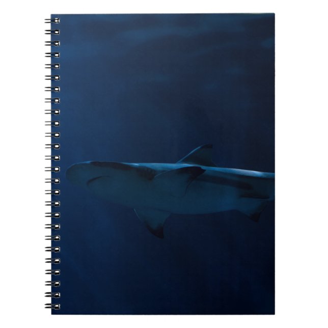GRÅTT SHARK I VATTEN KROPP ANTECKNINGSBOK (Framsidan)