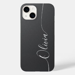 Grått Shimmer Elegant Calligraphy-skript Namn