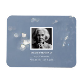 Grått Shimmer Funeral Memorial Bereavement Magnet