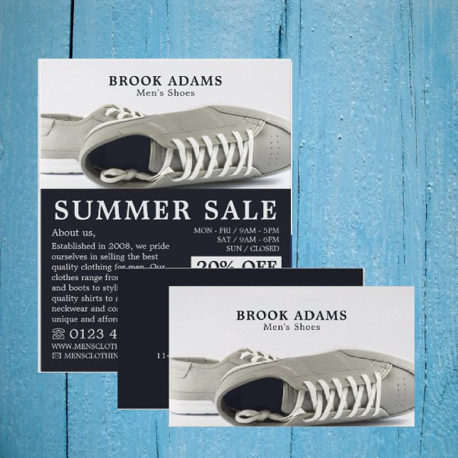 Grått Shoes, Manar Clothing Store Advertising Flye Flygblad (Skapare uppladdad)