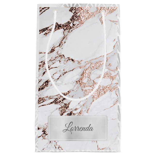 Grått Silver Grått Marble Art Deco Ro Copper Lux (Framsidan)