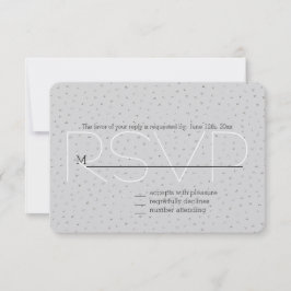 Grått Silver Konfetti OSA Kort