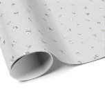 Grått Silver Konfetti Presentpapper<br><div class="desc">Söt Grått Silver Confetti elegant bröllop presentfigursättning för -</div>