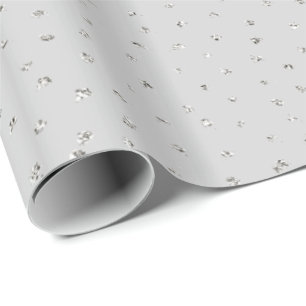 Grått Silver Konfetti Presentpapper