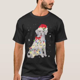 Grått Silver Labrador Retriever Hund jul Julafton T Shirt