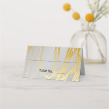 Grått silver med guldlinjer bröllop