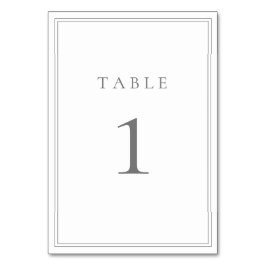 Grått Silver Modern minimalist Bordsnummer