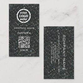 Grått Silver Professionell Design Modern QR-kod Visitkort