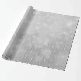 Grått Silver Rand droppar glaset Shiny Glam Presentpapper