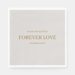 Grått Simple Bröllop Napkins Pappersservett