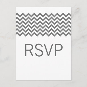 Grått Simple Chevron OSA Postcard Inbjudan Vykort