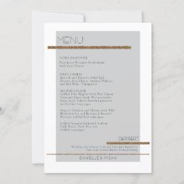 Grått Simple Geometric Modern Muted Guld White Men Inbjudningar