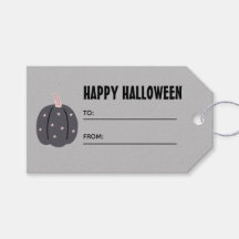 Grått Simple Halloween Märkre Gift