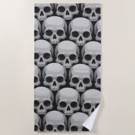 Grått Skalle Mönster – Minimalistisk Gotisk Design
