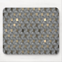 Grått-skivor på en ljusbrun till mörk bakgrund musmatta