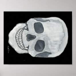 Grått Skull 11 tum x 8,5 tum Poster