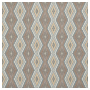 Grått Slate Blue Beige Brown Funky Argyle Mönster Tyg