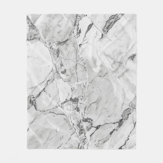 Grått ’Slate Whisper Stream’ Marble Struktur All O Fleecefilt (Framsidan)
