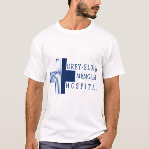 Grått Sloan Memorial Hospital Logotyp T Shirt