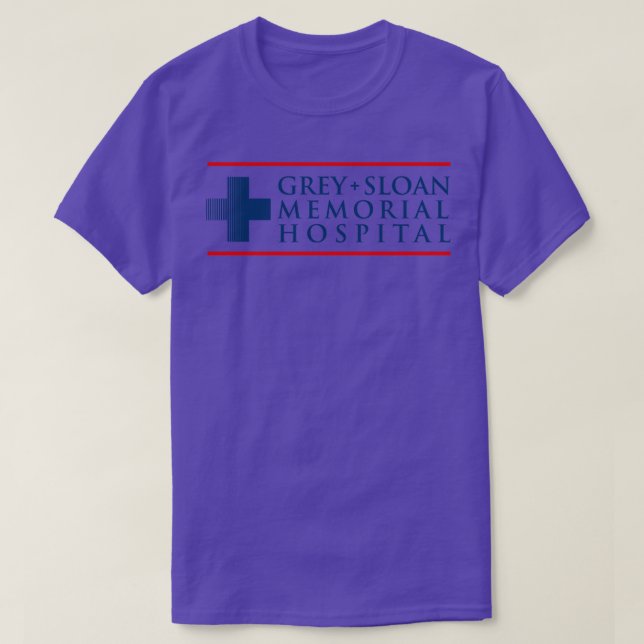 Grått Sloan Memorial Hospital T Shirt (Design framsida)