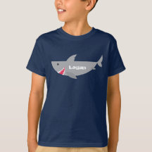 Grått Smiling Shark Tee