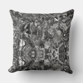 Grått Smoky Quartz, svartvit grått mönster Kudde