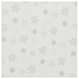 Grått Snöflingor Mönster Tyg